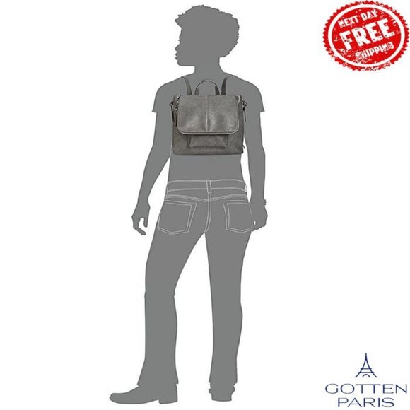 I.N.C. International Concepts Elliah Convertible Backpack Charcoal/Silver Women - Picture 5 of 7